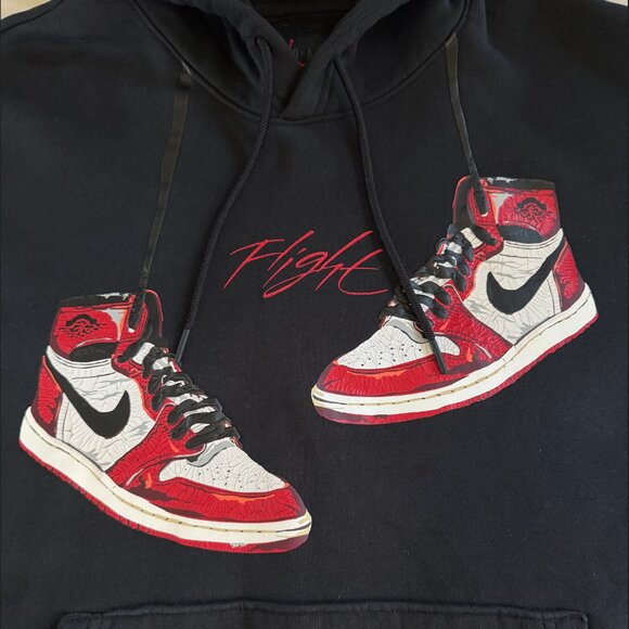 Air Jordan Sweatshirt Hoodie Men XL Black Lost And Found Sneakers FD0568-010 - Picture 4 of 11